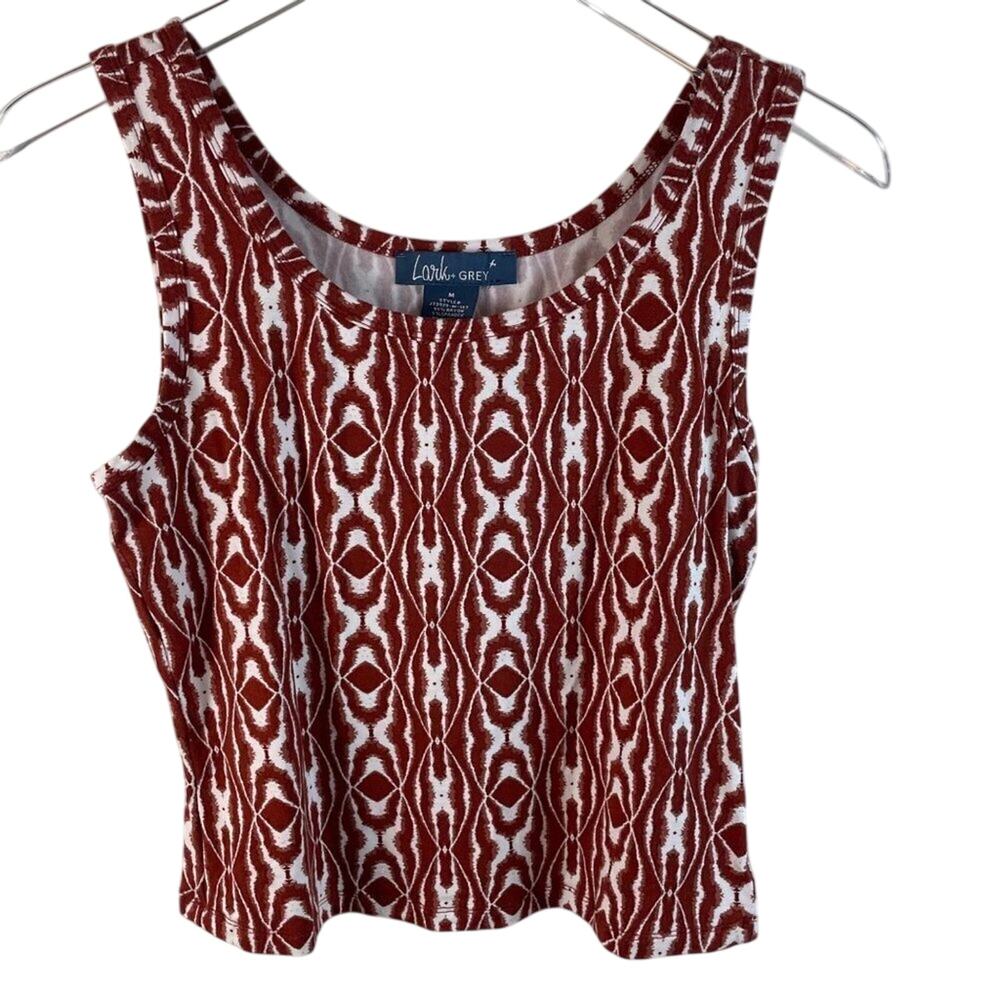 Lark + Grey Cropped Tank Top Size Medium